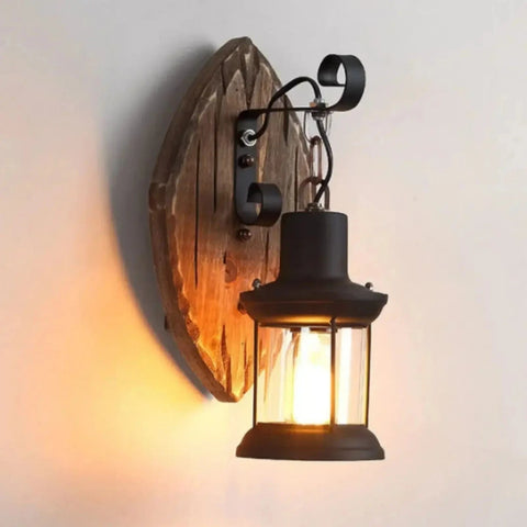 Applique murale industrielle en bois, Antique, rétro, Vintage, avec apparence exquise, lumière chaude, pour Bar, café, jardin, E27, 220V