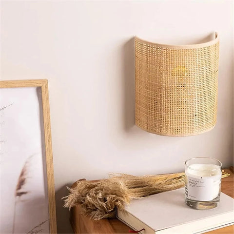 applique mural bambou