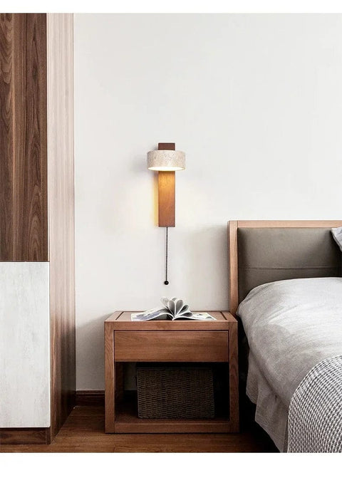 applique murale en bois chambre rotative