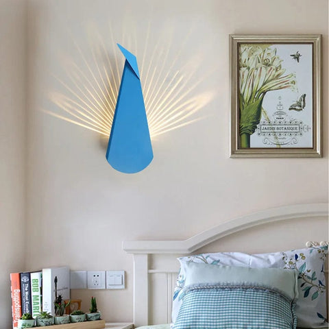 applique murale interieure LED bleue