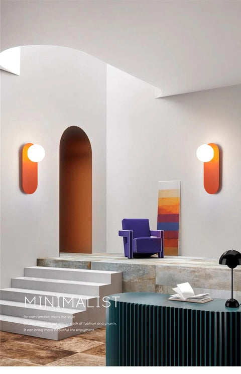applique murale orange design