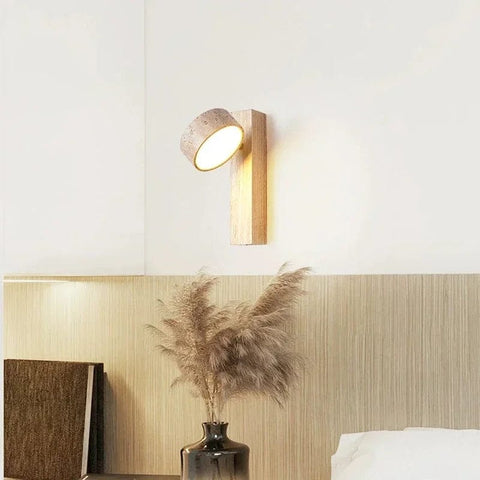 applique murale rotative en bois