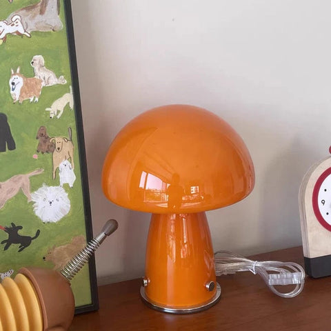 lampe champignon orange