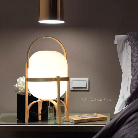 lampe de chevet bois