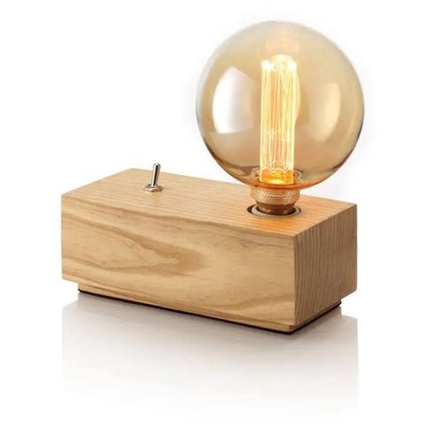 lampe industrielle et bois
