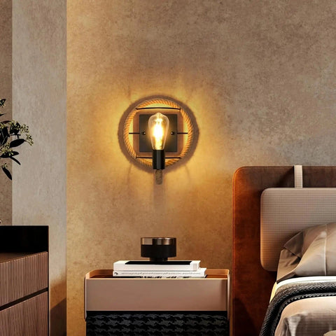 lampe murale noire industrielle