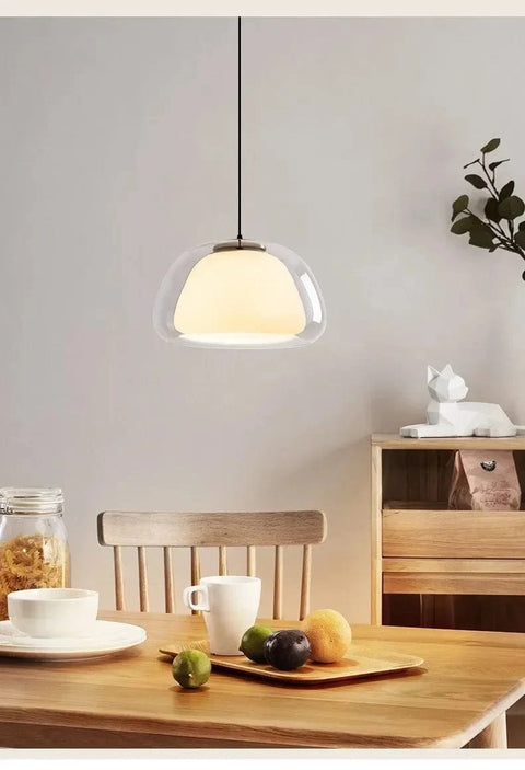 lustre minimaliste blanc salle à manger