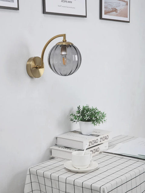 Modern Led Wall Lamp color Glass wall Light Nordic Minimalist Living Bedroom Bedside Sconce Dining Kitchen Indoor Light Fixture