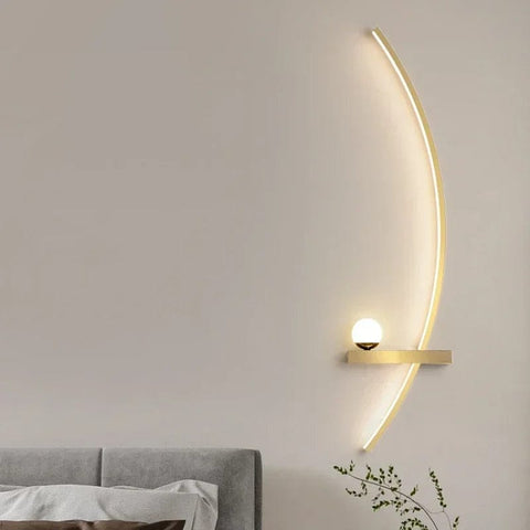applique murale moderne en or