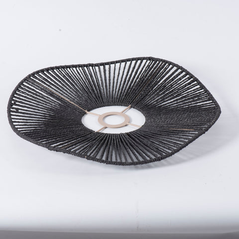 plafonnier en paille noir