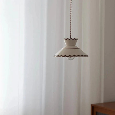 suspension ceramique blanche salon