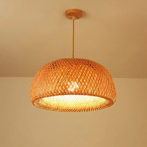 plafonnier de salon bambou