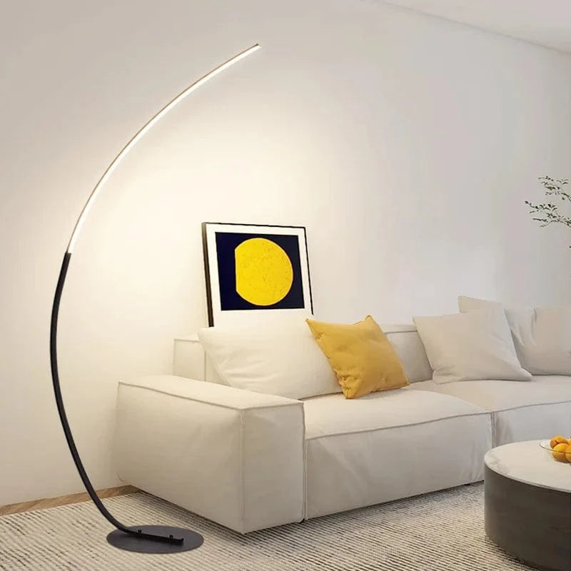 Lampadaire LED salon moderne noir dimmable