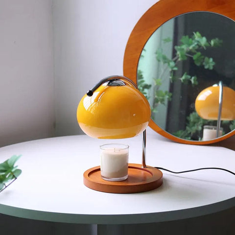 Lampe bougie orange