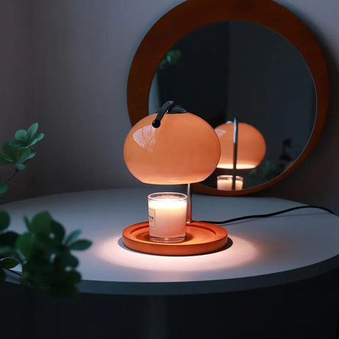 Lampe de chevet rouge bougie