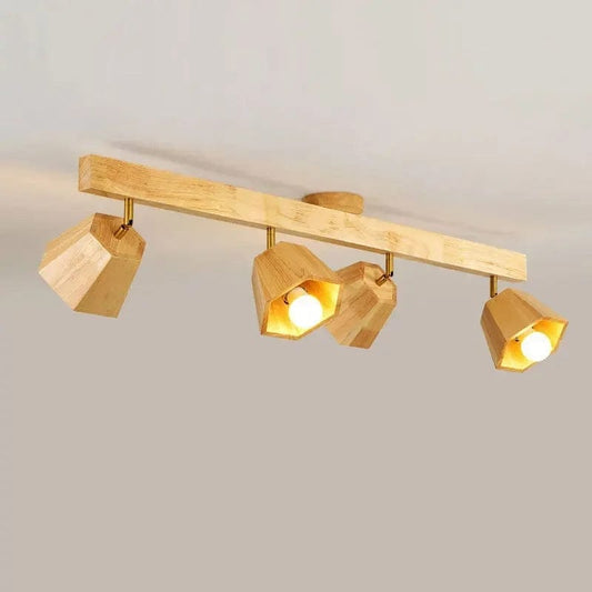 Plafonnier LED bois