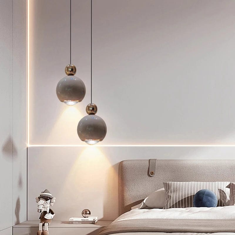 Plafonnier salon gris