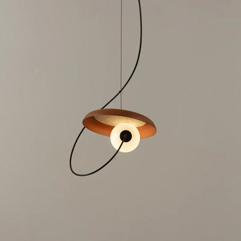 Plafonnier salon moderne orange 