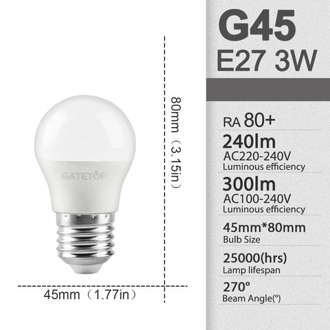 Ampoule E27 LED / 3W ou 8W / 10 pièces