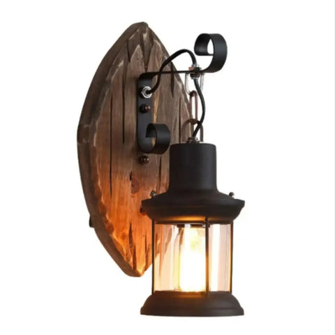 Applique murale industrielle en bois, Antique, rétro, Vintage, avec apparence exquise, lumière chaude, pour Bar, café, jardin, E27, 220V