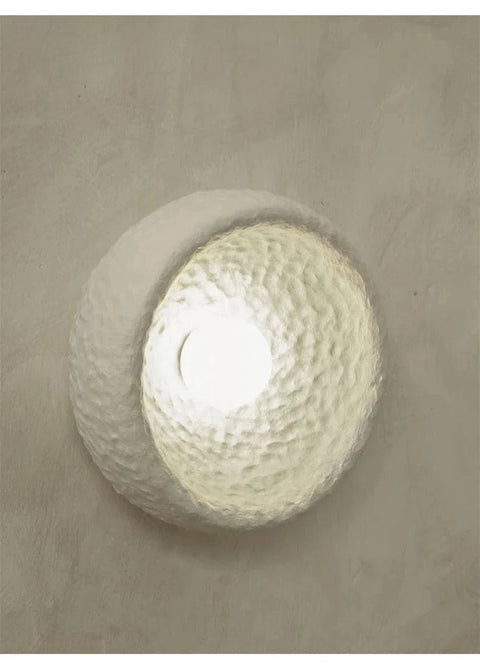 applique murale blanche et ronde