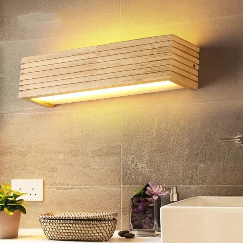 applique murale bois salle de bain