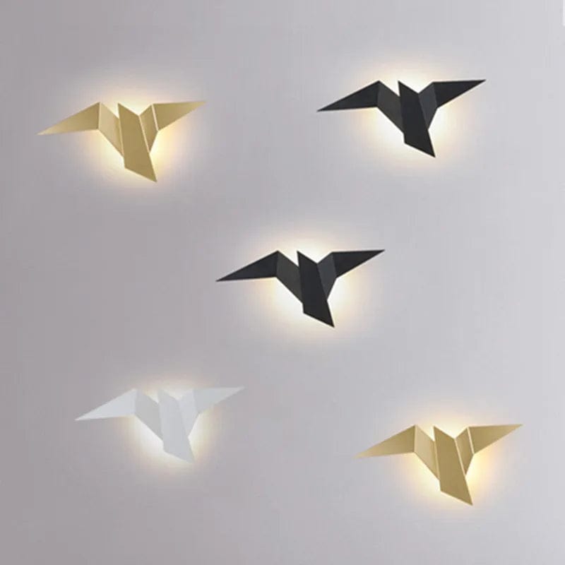applique murale en forme d'oiseau
