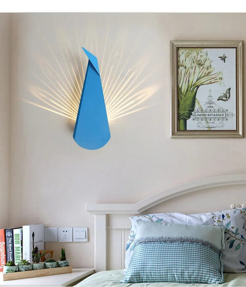 applique murale interieure LED bleue chambre