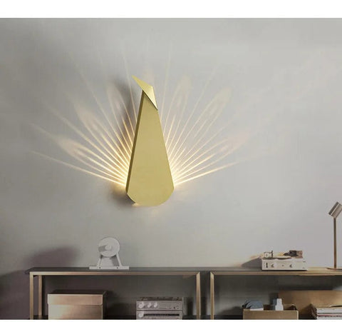 applique murale interieure salon LED or