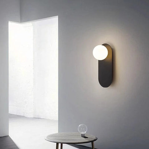 applique murale noire minimaliste