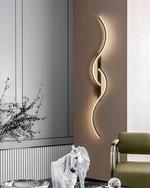 applique murale noire salon moderne