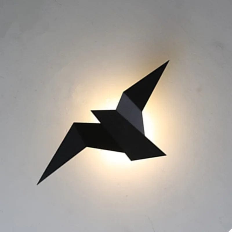 applique murale oiseau noire