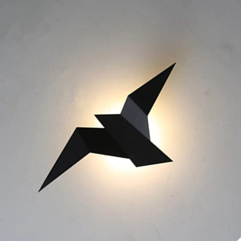 applique murale oiseau noire