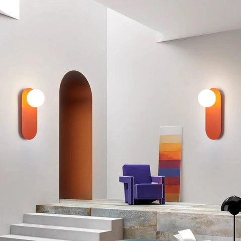 applique murale orange salon
