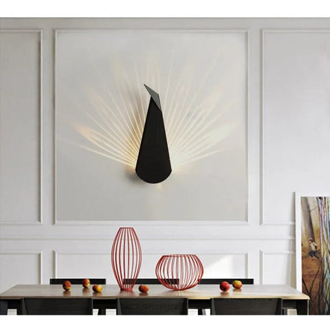 applique murale salon interieure LED noire