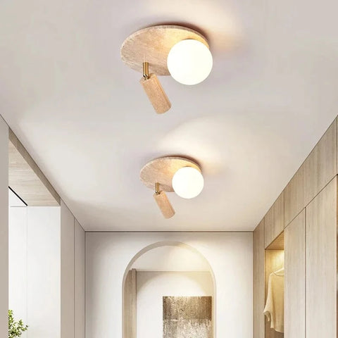applique spot plafond couleur bois