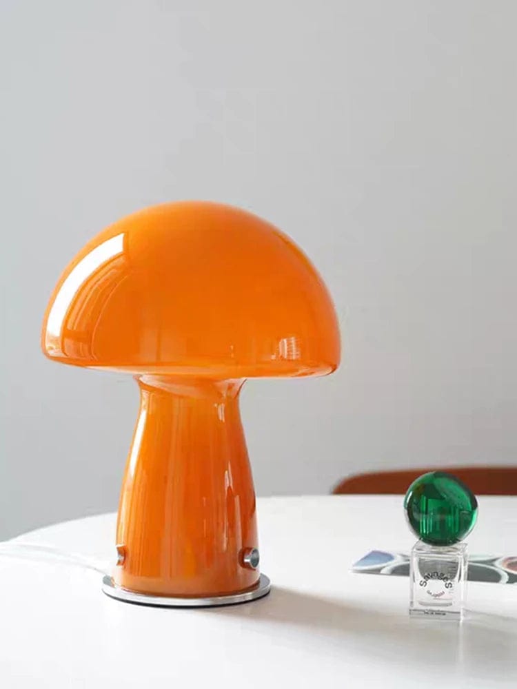 belle lampe champignon orange