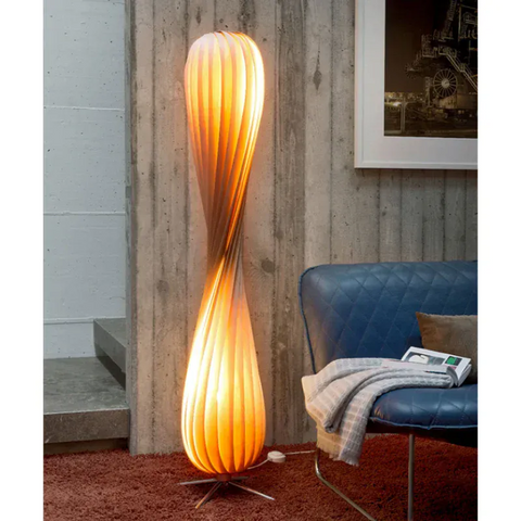 bois lampadaire salon