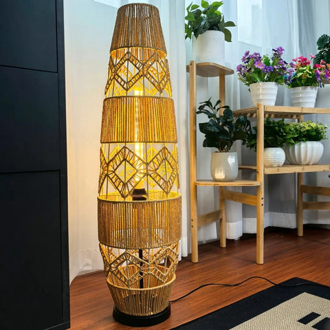 Lampadaire sur Pied Rotin - WOODY