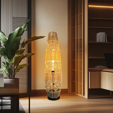 Lampadaire sur Pied Rotin - WOODY