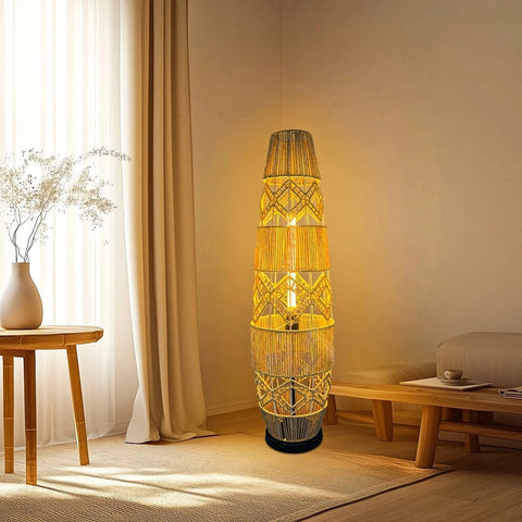 Lampadaire sur Pied Rotin - WOODY
