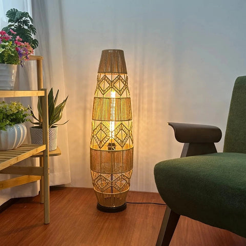 Lampadaire sur Pied Rotin - WOODY