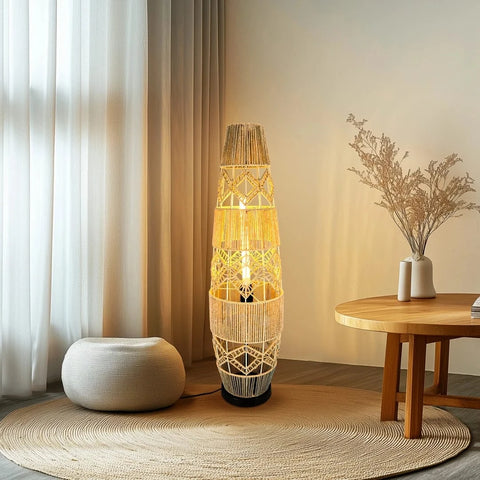 Lampadaire sur Pied Rotin - WOODY