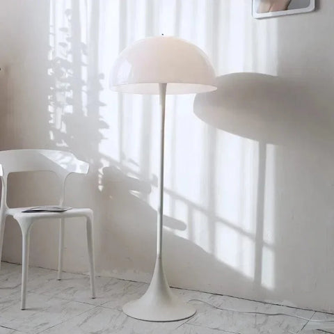 lampadaire champignon blanc