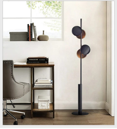 lampadaire led design noir bureau et chambre