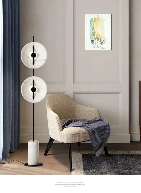 lampadaire marbre design salon pied marbre