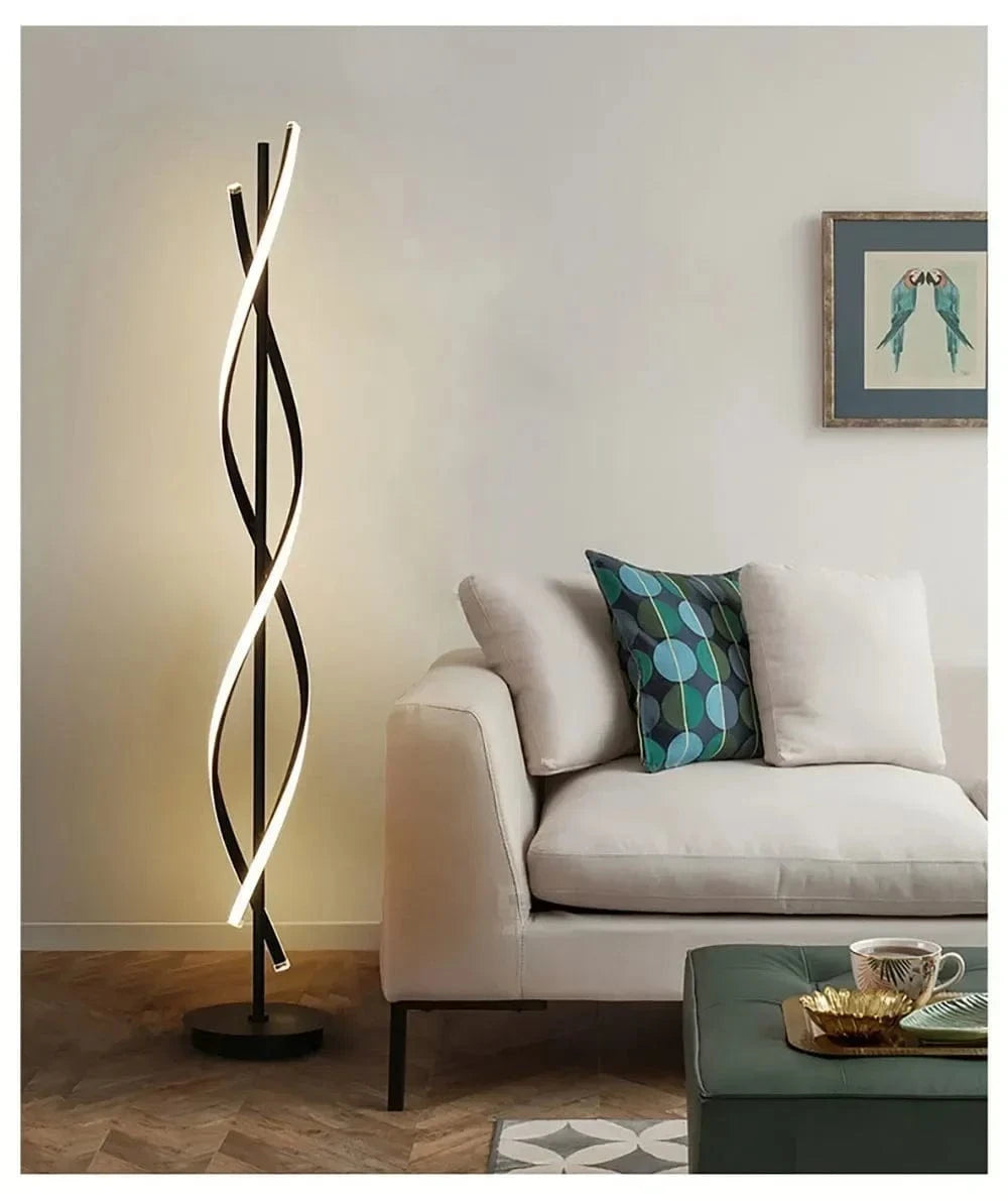 lampadaire moderne design noir