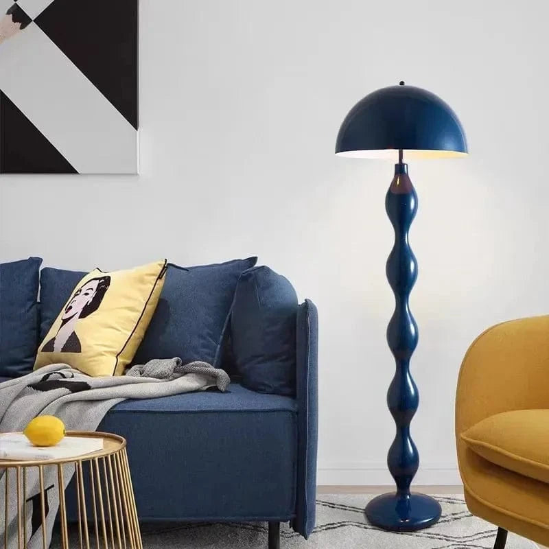 lampadaire moderne salon bleu