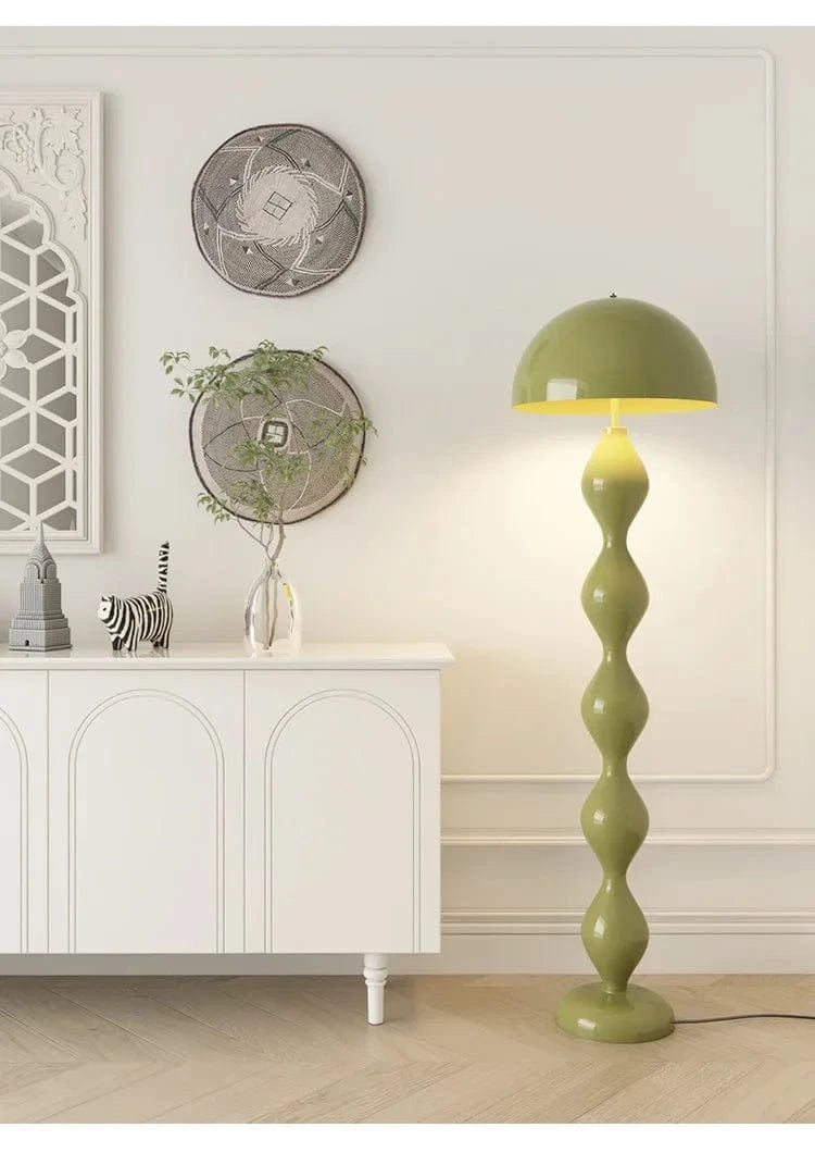 lampadaire moderne salon vert LED
