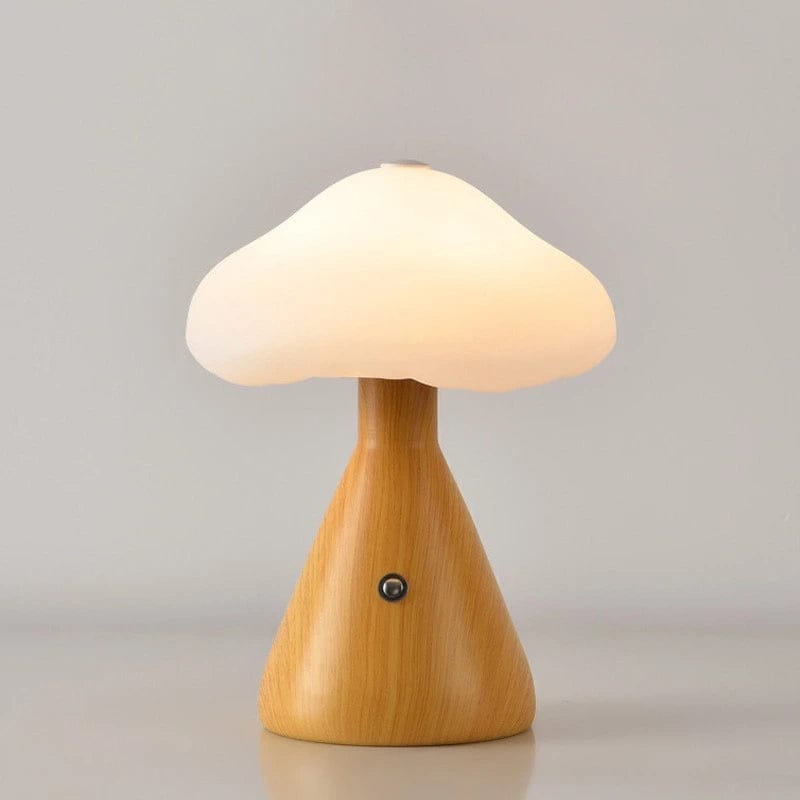lampe champignon bois